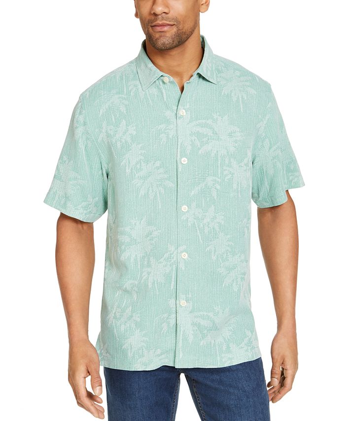 Tommy Bahama Men's Tropical Print Silk Short Sleeve Camp Shirt, Created ...