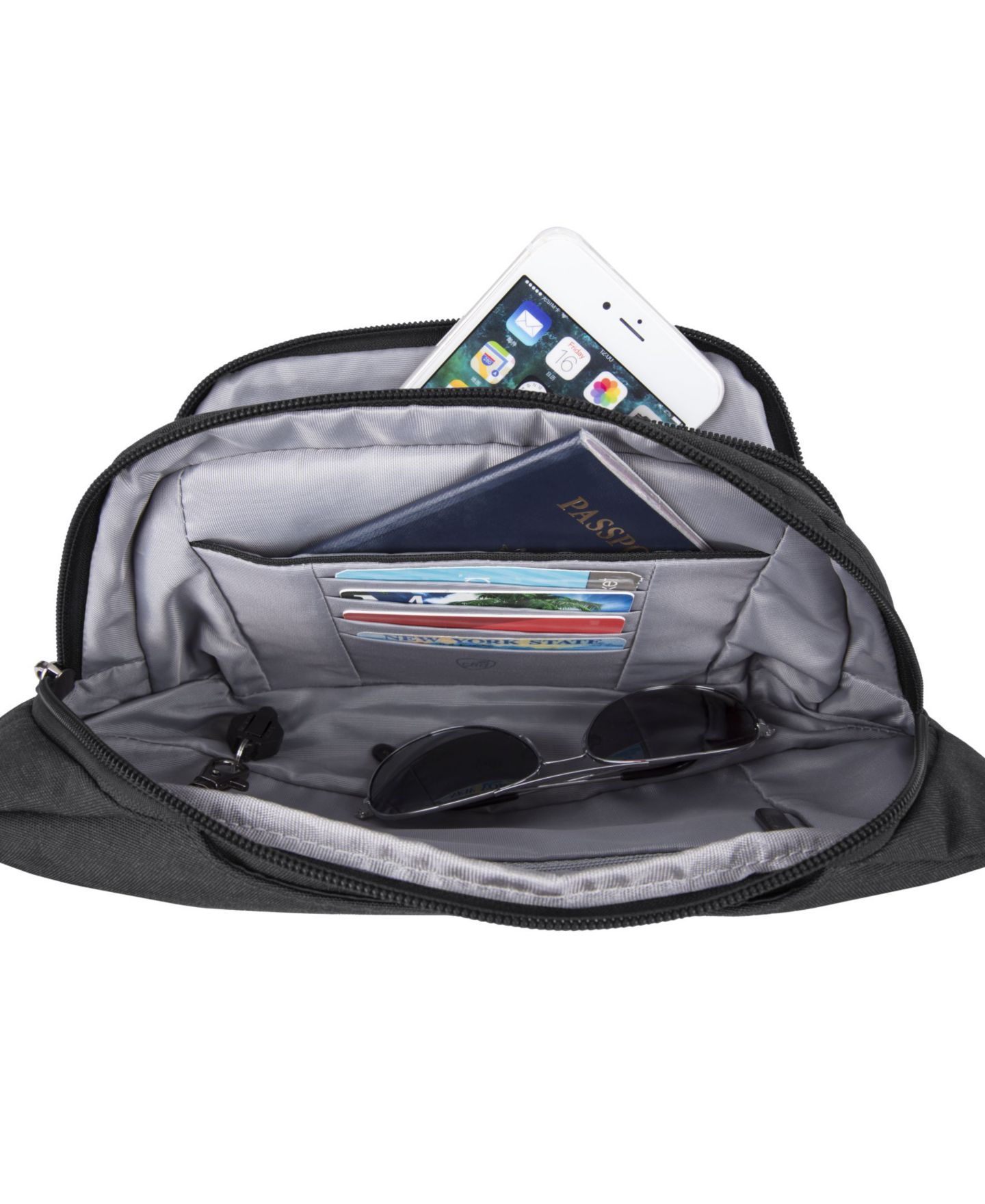 Сумка Travelon Anti-Theft Metro Waist Pack, цвет: Чёрный — фото 7