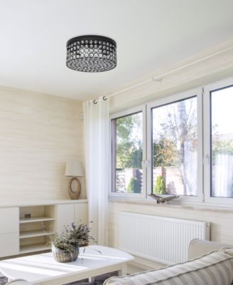 Elegant Designs Elipse Crystal 2 Light Round Ceiling Flush Mount