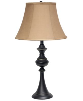 Elegant Designs Traditionally Crafted 3 Pack Lamp Set 2 Table Lamps, 1 Floor Lamp Shades
