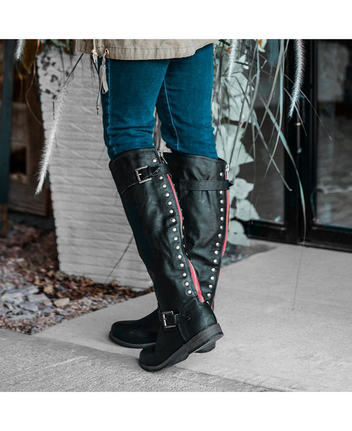 Journee Collection Women's Spokane Studded Boot Macy's