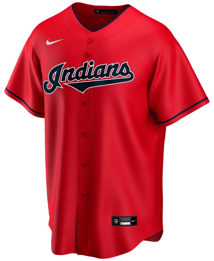 Nike Men's Cleveland Indians Official Blank Replica Jersey - Macy's