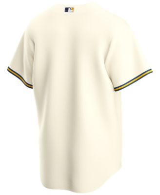 Men's Milwaukee Brewers Official Blank Replica Jersey