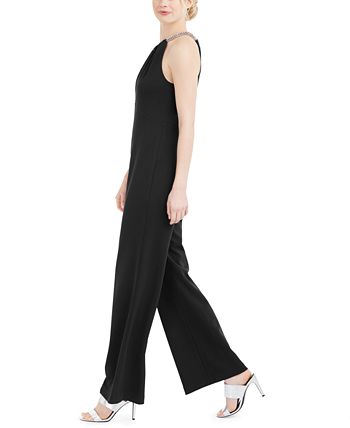Calvin Klein Beaded Keyhole Halter Jumpsuit & Reviews - Pants & Capris -  Women - Macy's