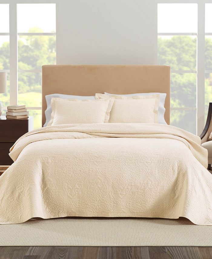 Nouvelle Home - Raphaela European Matalasse Coverlet Set Twin White