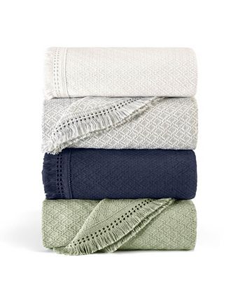 Nouvelle Home - Woven Jacquard Bedspread Set Twin Gray/White