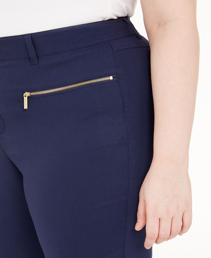 Michael Kors Plus Size Zip-Pocket Skinny Pants - Macy's