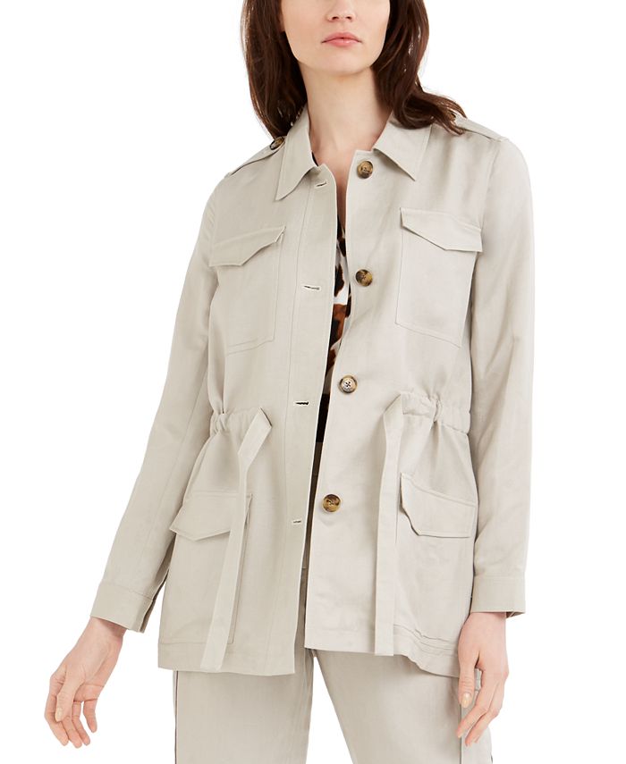 Calvin Klein Drawstring Waist Utility Jacket Macy s