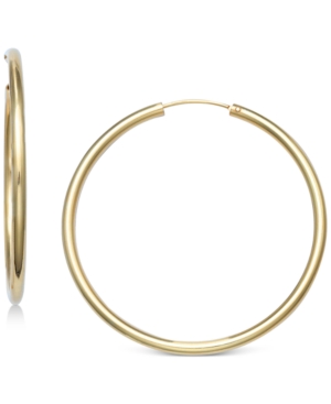 image of Giani Bernini Medium Endless Hoop Earrings in 18k Gold-Plated Sterling Silver, 1.57
