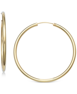 image of Giani Bernini Large Endless Hoop Earrings in 18k Gold-Plated Sterling Silver, 2