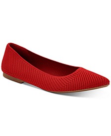 Women's Step 'N Flex Poppyy Pointed Toe Knit Flats, Created for Macy's