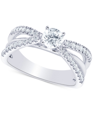 image of Diamond Multi-Row Engagement Ring (1 ct. t.w.) in 14k White Gold