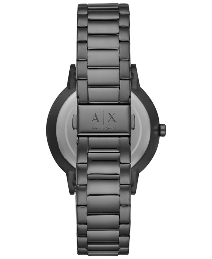 A|X Armani Exchange Men's Cayde Gunmetal Stainless Steel Bracelet Watch ...