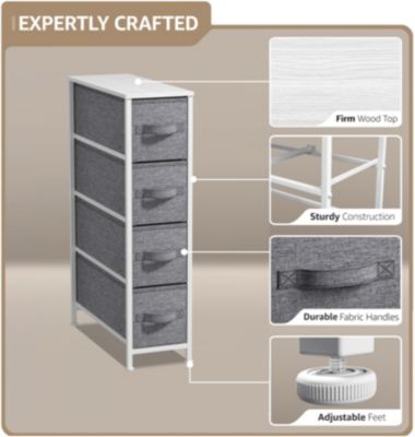 Narrow 4 Drawers Dresser