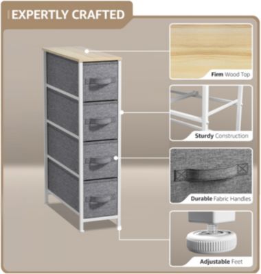 Narrow 4 Drawers Dresser