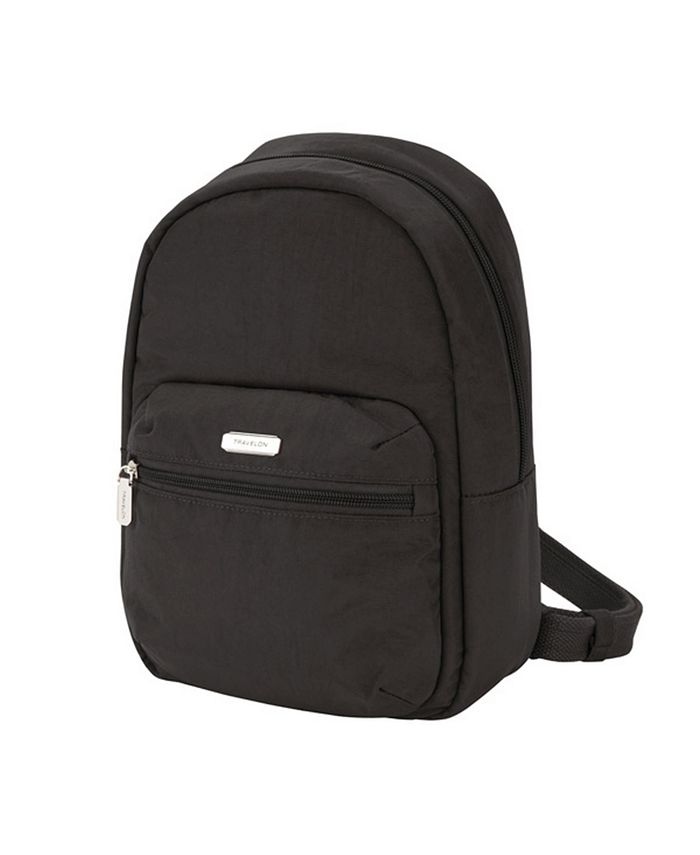 Travelon Sac de voyage fin unisexe pour adulte, Gris pierre., One Size, Travelon Antivol Courier Small N/S Slim