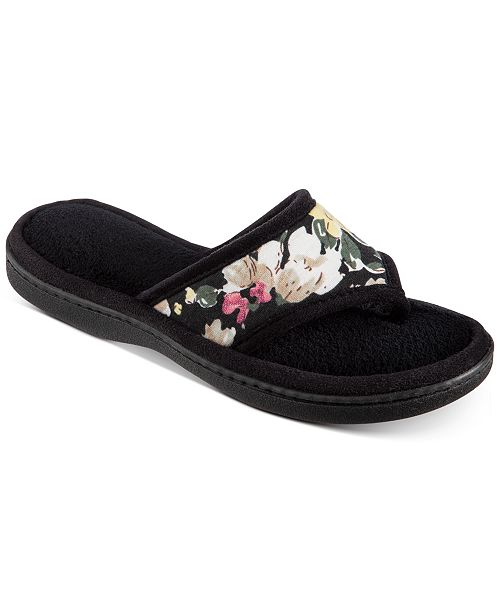 Isotoner Signature Women's Petunia Floral Thong Slippers With Memory