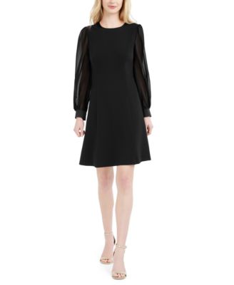 Vince Camuto - Petite Chiffon-Sleeve Dress