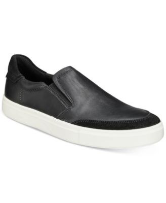 leather slip on sneakers