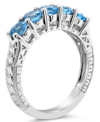 Macy's Blue Topaz (1-1/2 Ct. T.w.) Ring In Sterling Silver (Also ...