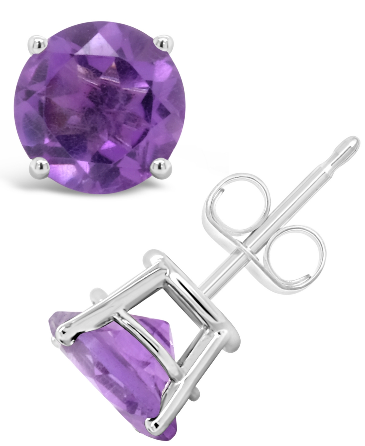Blue Topaz (3-1/10 ct. t.w.) Stud Earrings in Sterling Silver (Also Available in Peridot and - Amethyst