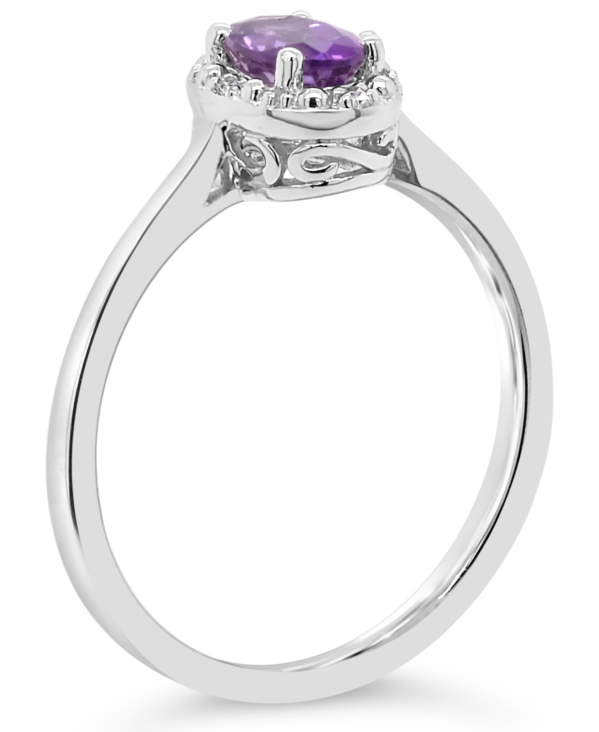 Diamond Accent and Garnet (1/2 ct. t.w.) Ring in Sterling Silver (Also Available in Other Gemstones)