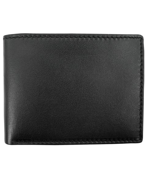 Мужской кошелёк Status Leather Wallet, цвет: Чёрный