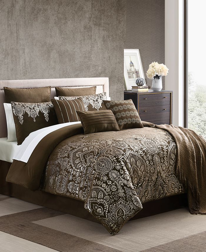 Hallmart Collectibles Kittral 14Pc. Queen Comforter Set Macy's