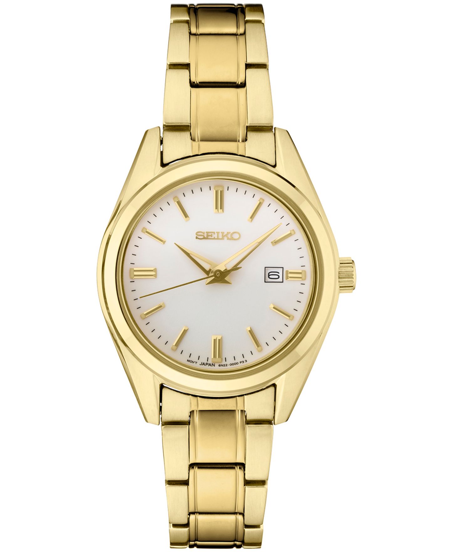 Женские часы Seiko Essentials Gold-Tone Stainless Steel Bracelet Watch 29.8mm — фото 1