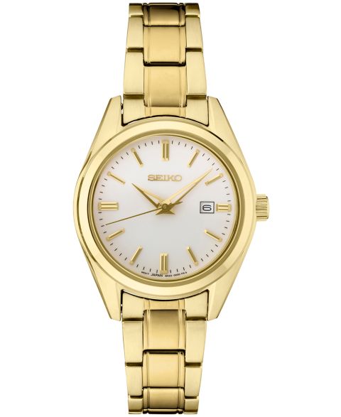 Женские часы Seiko Essentials Gold-Tone Stainless Steel Bracelet Watch 29.8mm