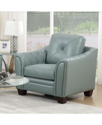 Jaira Tufted Leather Club Chair