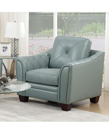 Jaira tufted sales leather sofa