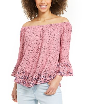 macy's off the shoulder sweater