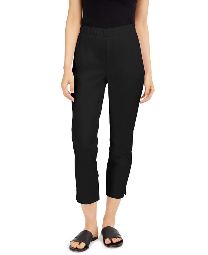 Eileen Fisher Twill Pull-On Ankle Pants, Regular & Petite Sizes - Macy's