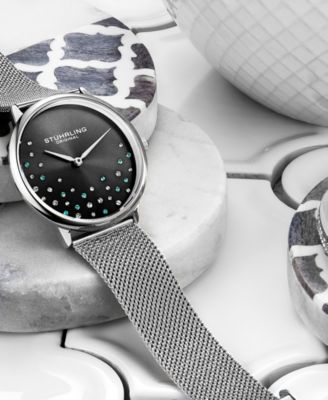 Women's Silver Tone Mesh Stainless Steel Bracelet Watch 38mm