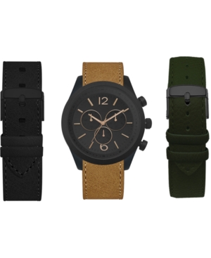 American Exchange Men's Interchangeable Strap Watch 45mm Gift Set