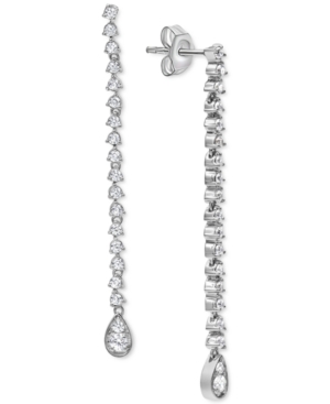 image of Diamond Linear Scatter Drop Earrings (3/4 ct. t.w.) in 14k White Gold