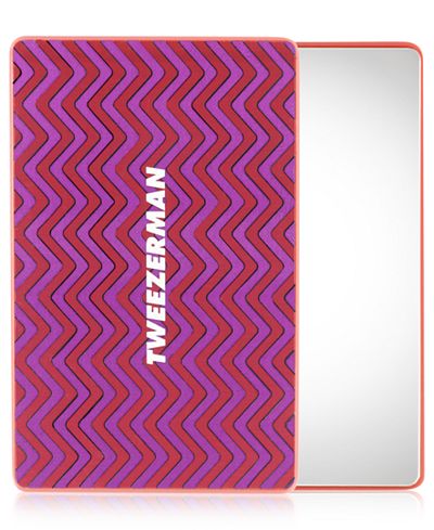 Tweezerman Mix n' Match Runway Print Collection Unbreakable Mirror Pink