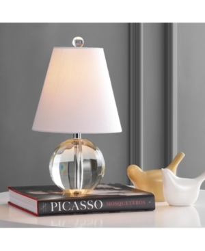 Jonathan Y Goddard 16" Crystal Ball, Led Table Lamp In Clear