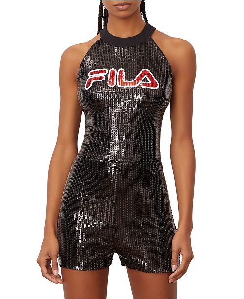 Fila Victoria Sequined Logo Romper Reviews Shorts Women