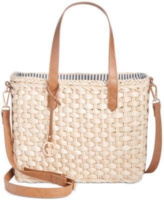 macys straw tote