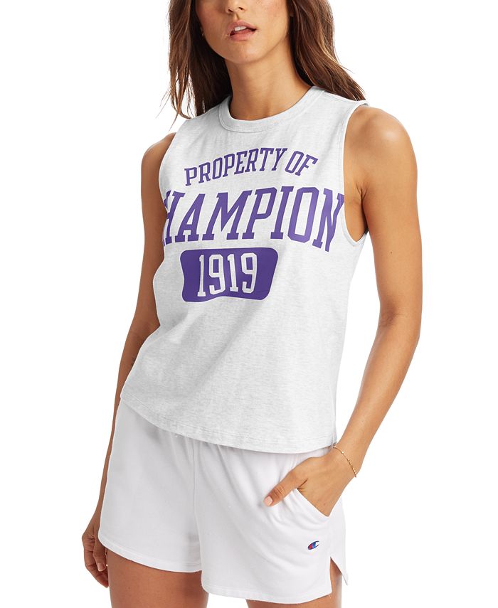 Champion Women's Cotton Logo Tank Top - Macy's