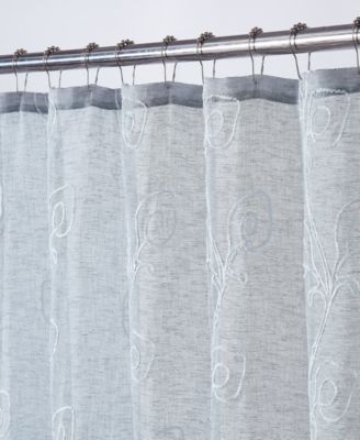 Stella Chenille Embroidederd Shower Curtain, 70" x 72"
