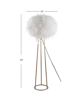 Stork 52" Feather Led Floor Lamp