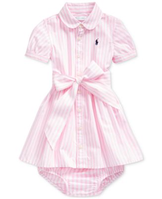Polo Ralph Lauren Ralph Lauren Baby Girls Bengal-Stripe Shirtdress - Macy's