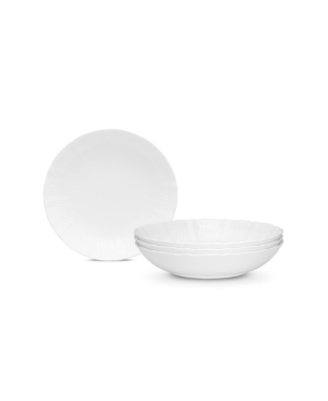 Noritake Cher Blanc Pasta/soup Bowl Set/4 In White