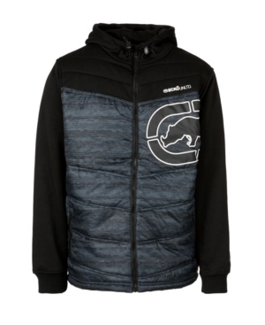 Ecko Unltd Men's Slanted Rhino Hybrid Jacket