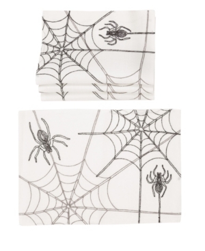 Manor Luxe Halloween Spider Web Double Layer Placemats - Set of 4