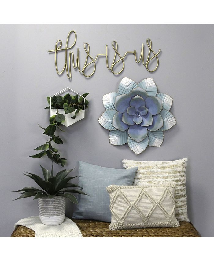 Stratton Home Décor Stratton Home Decor Ombre Metal Flower Wall Decor