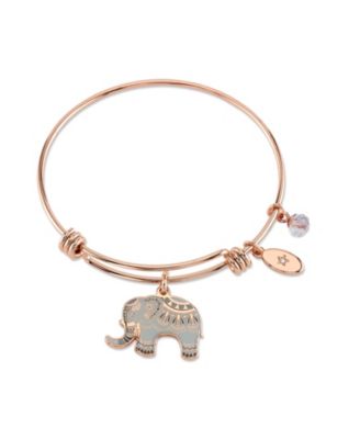 rose gold elephant charm